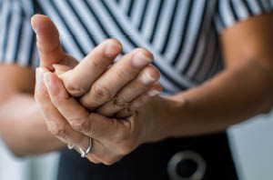 Patient describing numbness and tingling to neurologist